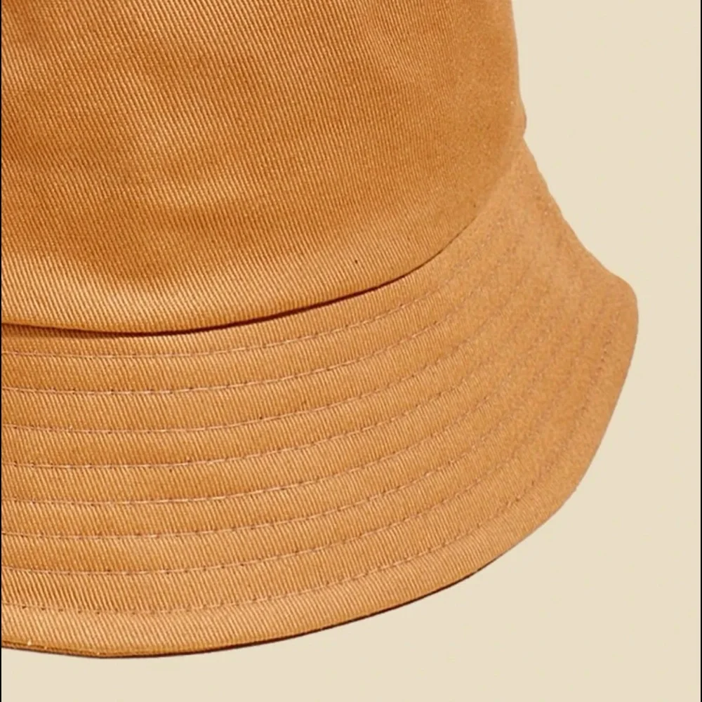 Y2K Solid Carmel Bucket Hat